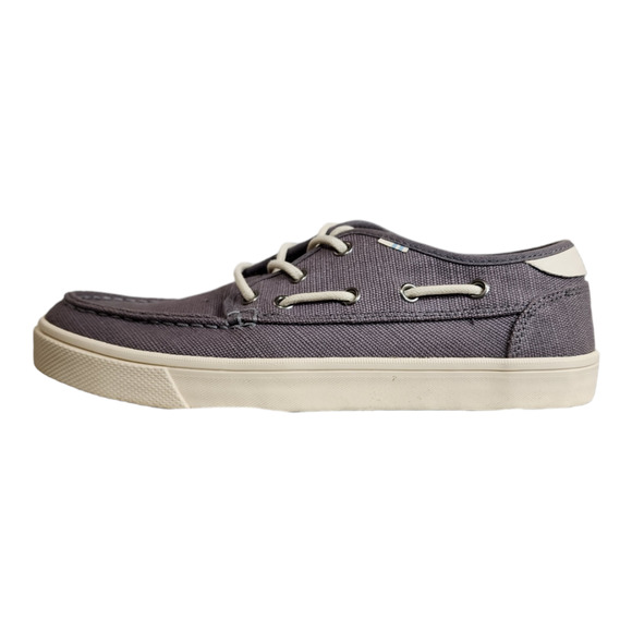 Tom's Dorado Canvas Boat Shoe in Shade (Gray) Size 8 - Picture 1 of 12